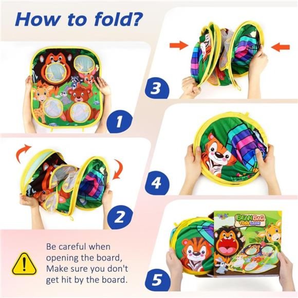 Animal Bean Bag Toss Game Toy Outdoor Toss Game, Family Party Party Supplies - Picture 5 of 6